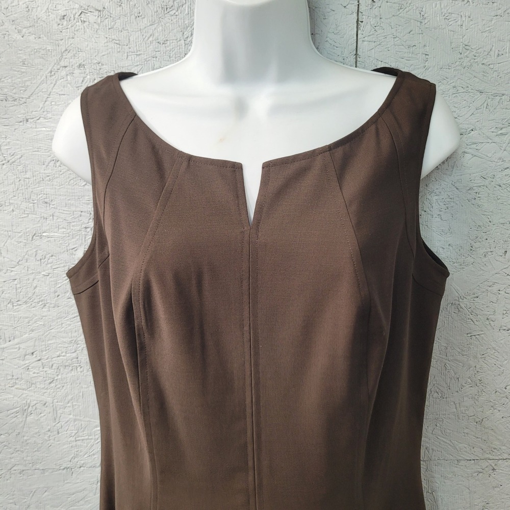 Talbots Womens Brown Sleeveless Sheath Dress Size 8 NWT Professional Career